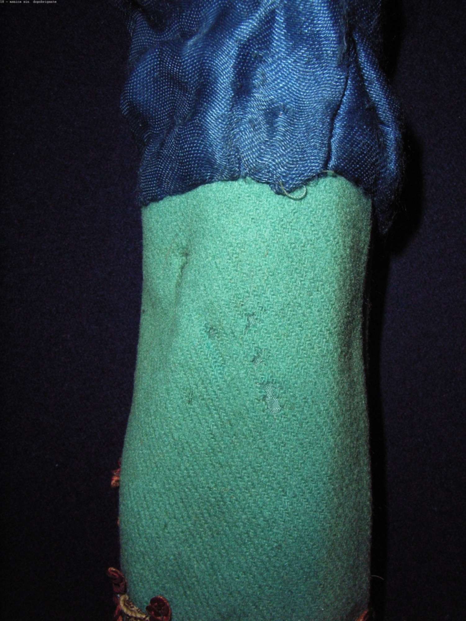 Manica sinistra dopo il restauro